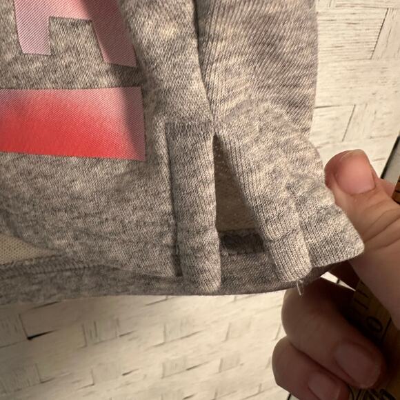 Adidas womens drawstring shorts jersey knit gray USA activewear casual plus size - Picture 11 of 12